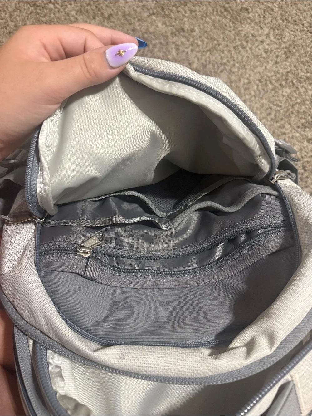 The North Face Light Gray and Gray Two-Tone Men's Backpack